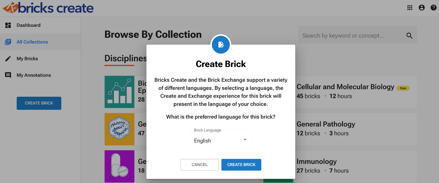 Screenshot of the new Bricks Create Translate tool.