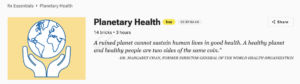 Screenshot of the Planetary Health graphic on exchange.scholarrx.com